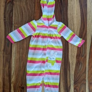 🌟2/$5🌟 Carter's. Striped hooded one piece. GUC.
